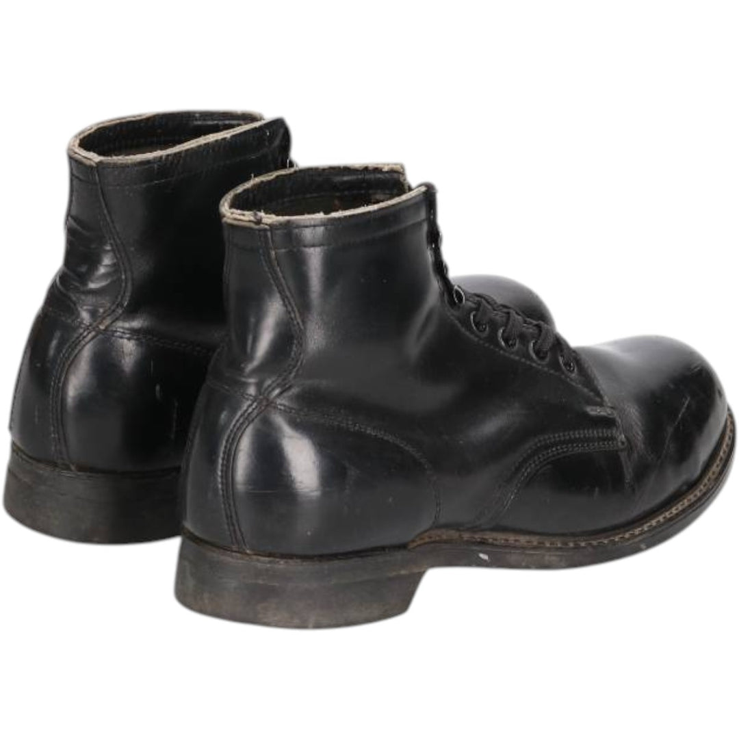 Vintage 1980s Steel Toe Military Boots, Size 9 1/2 D, Men's 10.8" (approx.) /svb001092 Men's 27.5cm unclear black type Vintage Second Hand