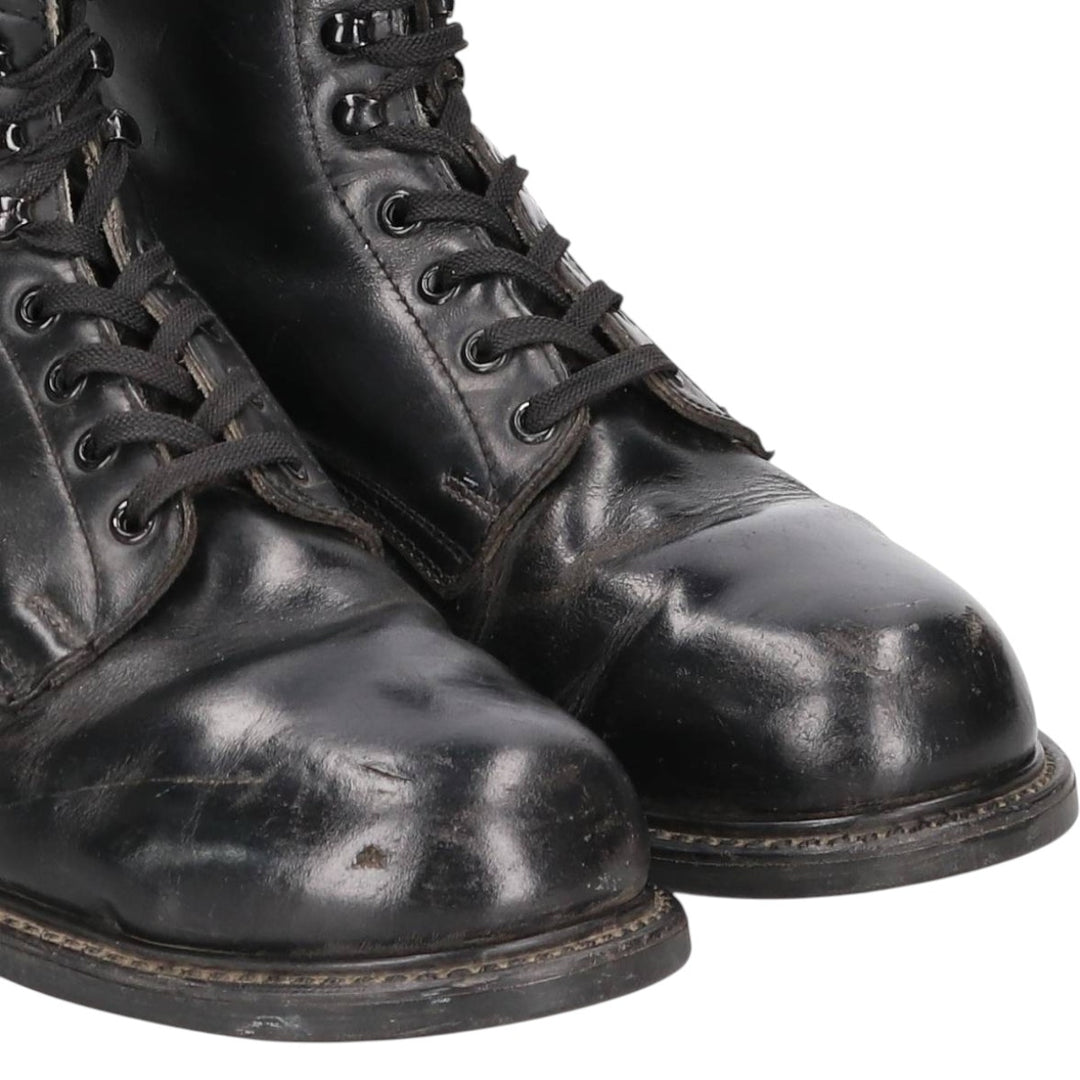 Vintage 1980s Steel Toe Military Boots, Size 9 1/2 D, Men's 10.8" (approx.) /svb001092 Men's 27.5cm unclear black type Vintage Second Hand