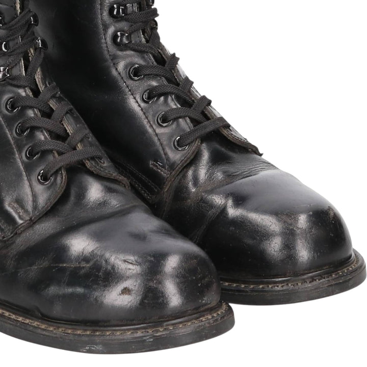 Vintage 1980s Steel Toe Military Boots, Size 9 1/2 D, Men's 10.8" (approx.) /svb001092 Men's 27.5cm unclear black type Vintage Second Hand