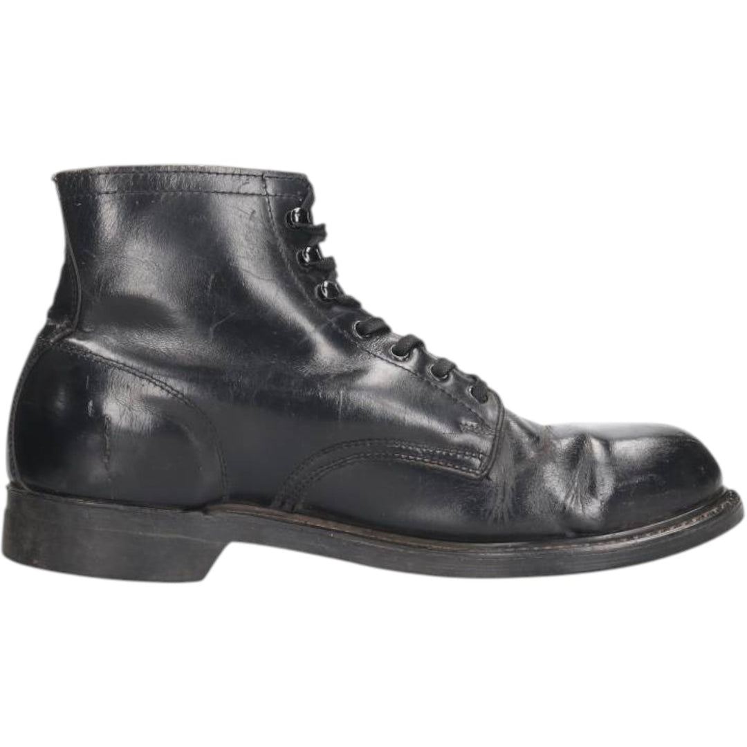 Vintage 1980s Steel Toe Military Boots, Size 9 1/2 D, Men's 10.8" (approx.) /svb001092 Men's 27.5cm unclear black type Vintage Second Hand