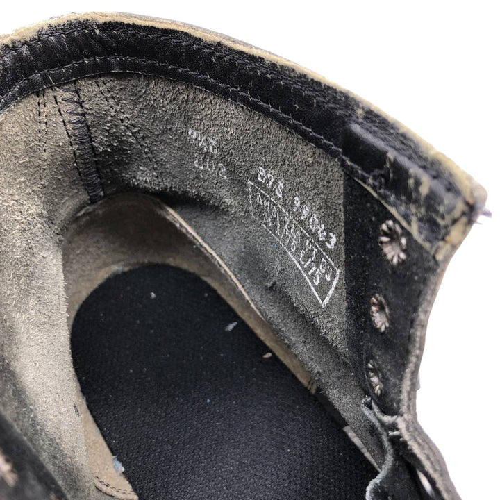 Vintage 1980s Steel Toe Military Boots, Size 9 1/2 D, Men's 10.8" (approx.) /svb001092 Men's 27.5cm unclear black type Vintage Second Hand