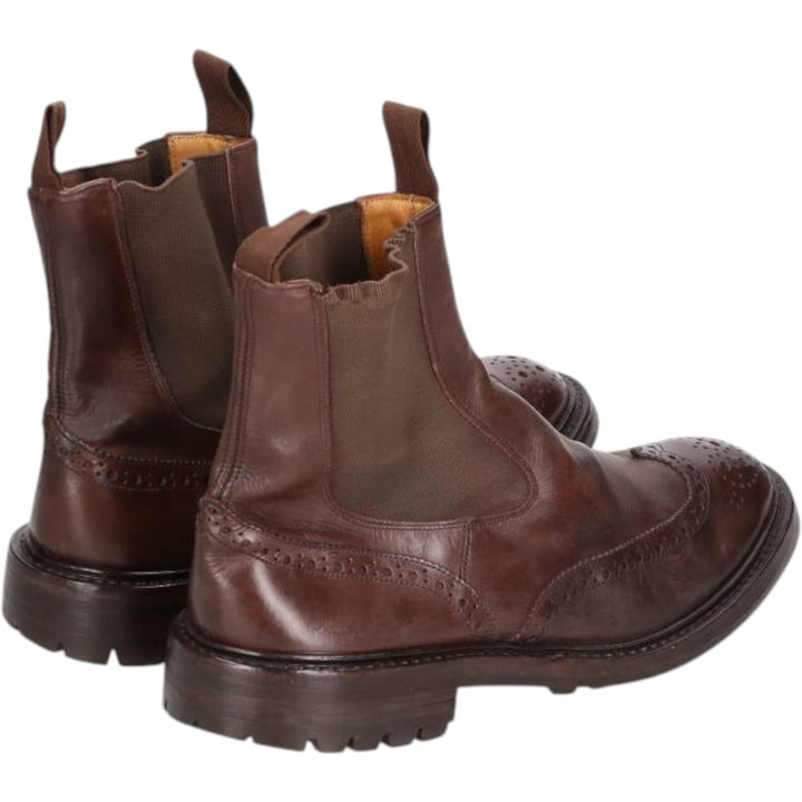 Tricker's Side Gore Boots Made in England Men's 27.0cm unclear red type reddish brown Vintage Second Hand