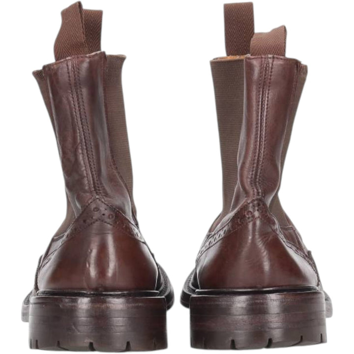 Tricker's Side Gore Boots Made in England Men's 27.0cm unclear red type reddish brown Vintage Second Hand
