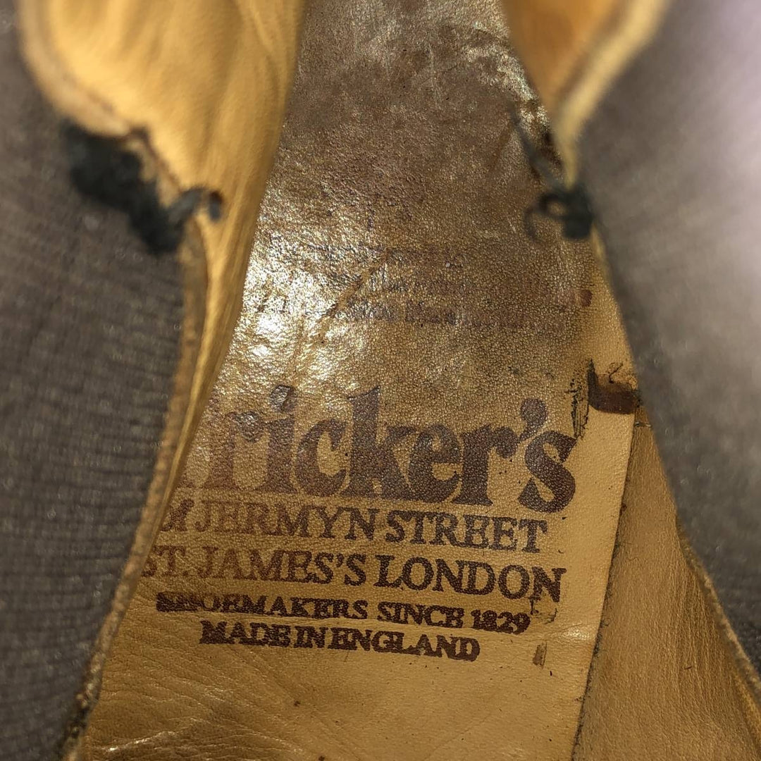 Tricker's Side Gore Boots Made in England Men's 27.0cm unclear red type reddish brown Vintage Second Hand