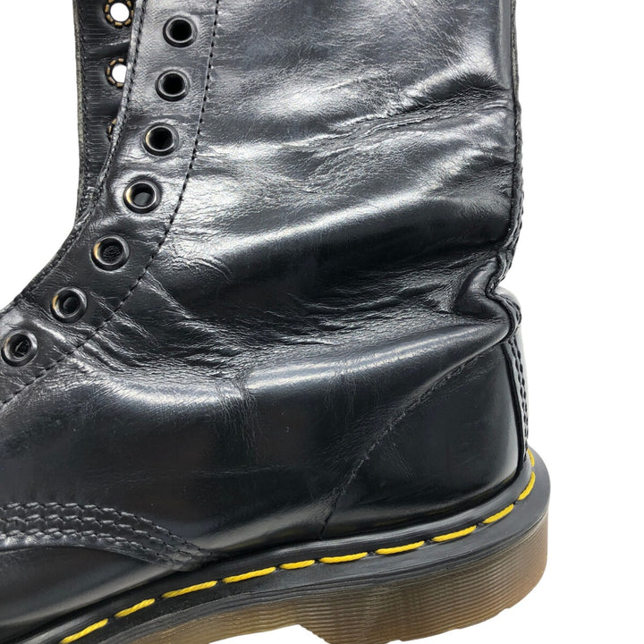 Dr. Martens 10 Hole Boots Made in the UK Men's 25.5cm genuine leather black type Vintage Second Hand