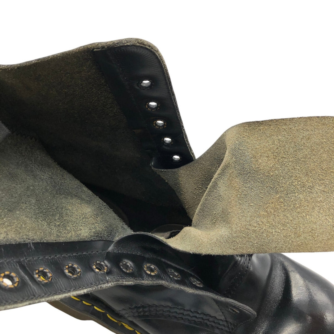 Dr. Martens 10 Hole Boots Made in the UK Men's 25.5cm genuine leather black type Vintage Second Hand