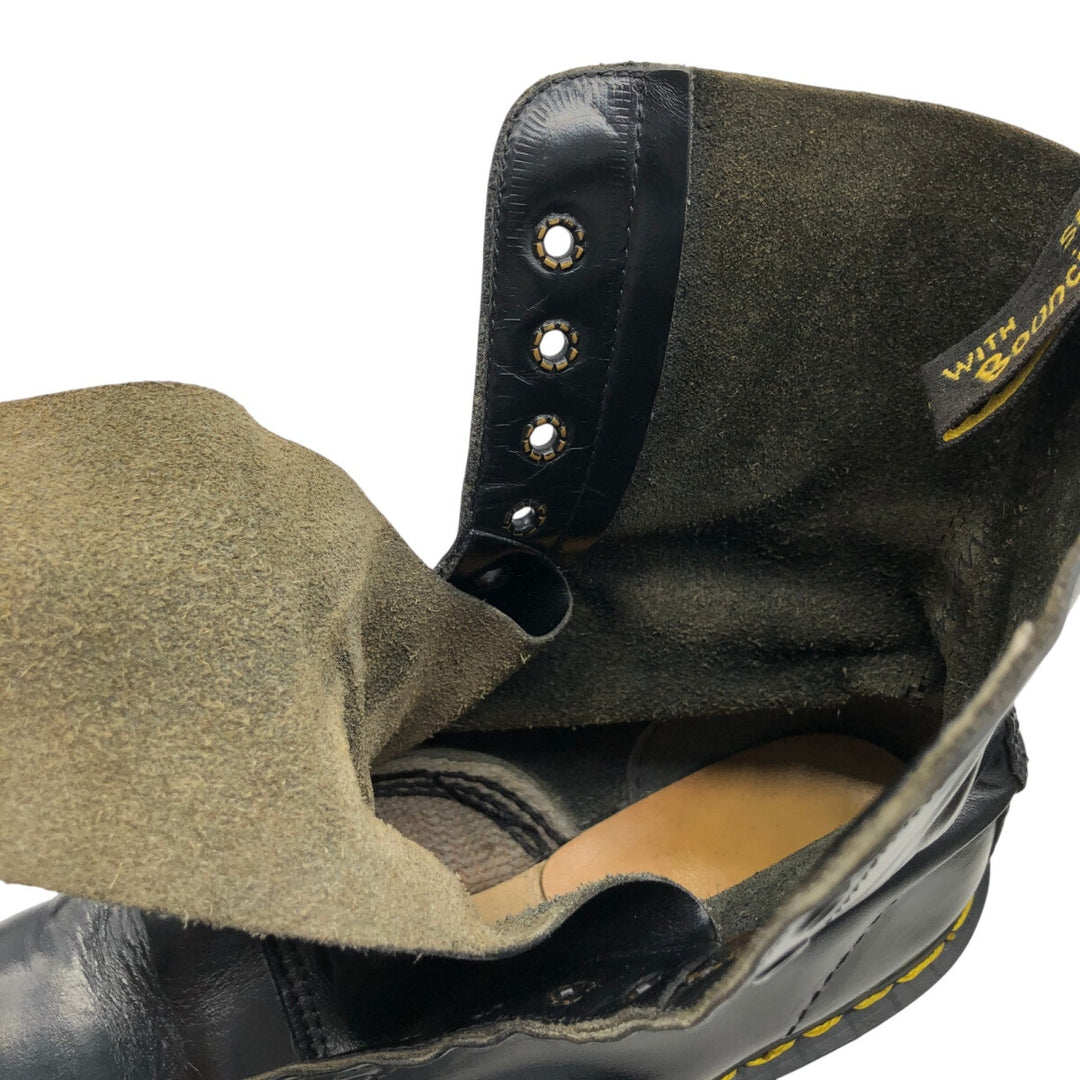 Dr. Martens 10 Hole Boots Made in the UK Men's 25.5cm genuine leather black type Vintage Second Hand