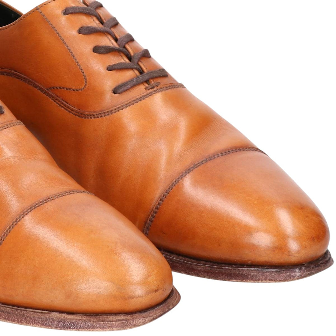 Crockett and Jones Straight Tip Shoes, Made in England, Size 9 1/2 Men's 28.0cm genuine leather brown type Vintage Second Hand