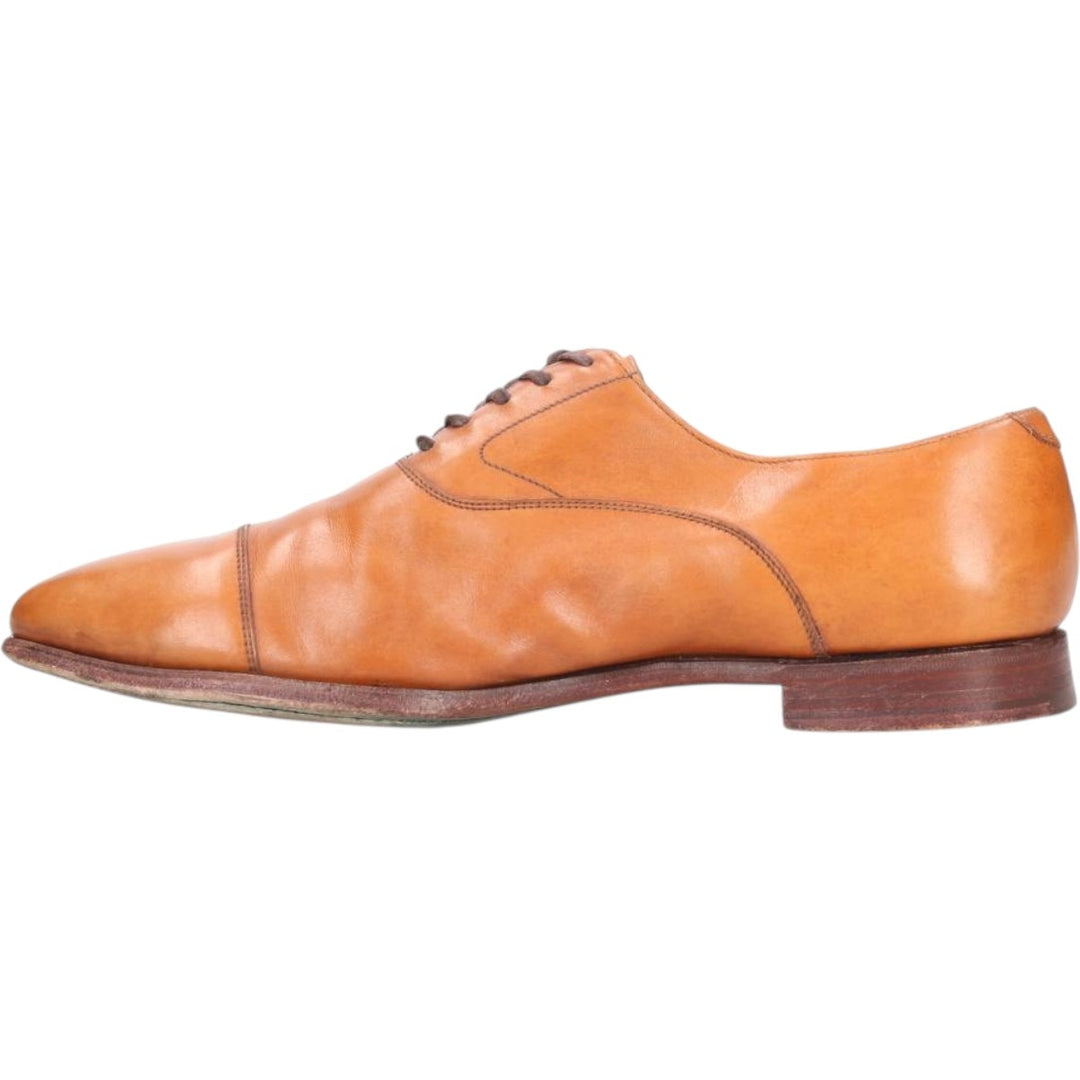 Crockett and Jones Straight Tip Shoes, Made in England, Size 9 1/2 Men's 28.0cm genuine leather brown type Vintage Second Hand