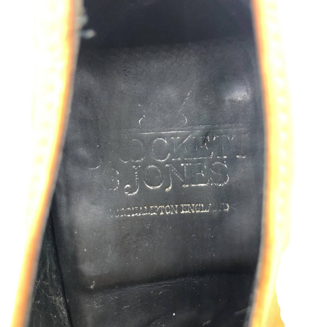 Crockett and Jones Straight Tip Shoes, Made in England, Size 9 1/2 Men's 28.0cm genuine leather brown type Vintage Second Hand