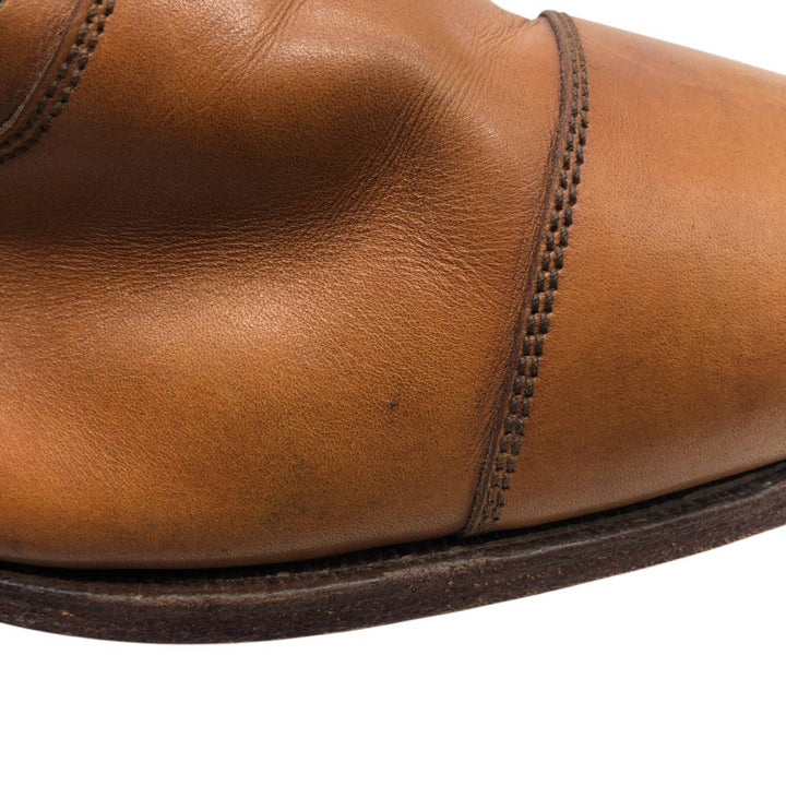 Crockett and Jones Straight Tip Shoes, Made in England, Size 9 1/2 Men's 28.0cm genuine leather brown type Vintage Second Hand