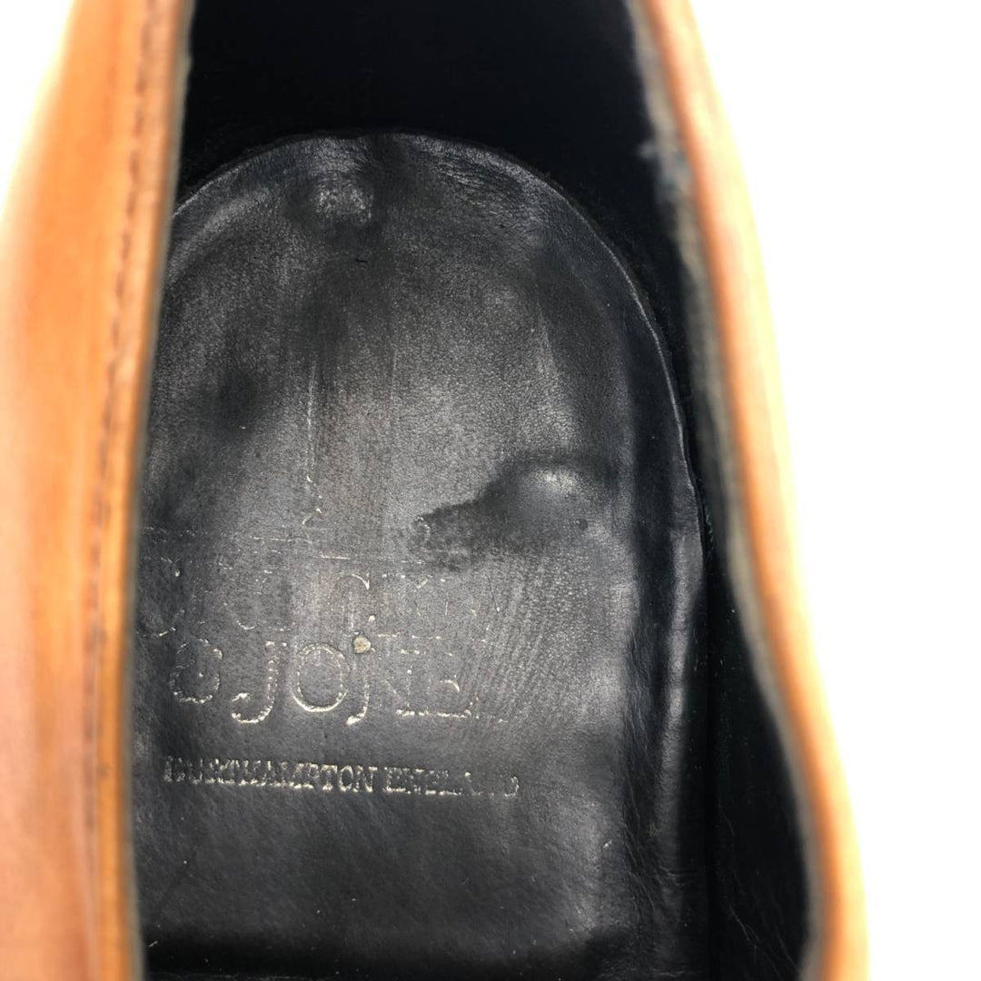 Crockett and Jones Straight Tip Shoes, Made in England, Size 9 1/2 Men's 28.0cm genuine leather brown type Vintage Second Hand