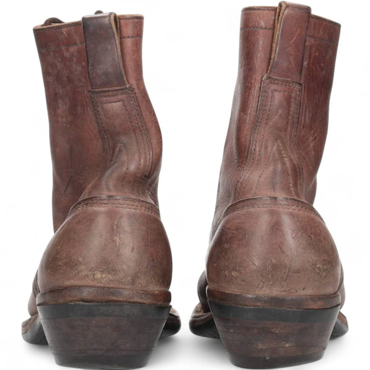 White's Quilted Tan Logger Boots, Size 8 1/2E Men's 26.5cm genuine leather brown type Vintage Second Hand