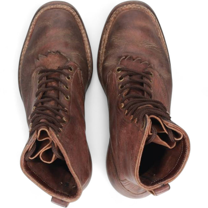 White's Quilted Tan Logger Boots, Size 8 1/2E Men's 26.5cm genuine leather brown type Vintage Second Hand