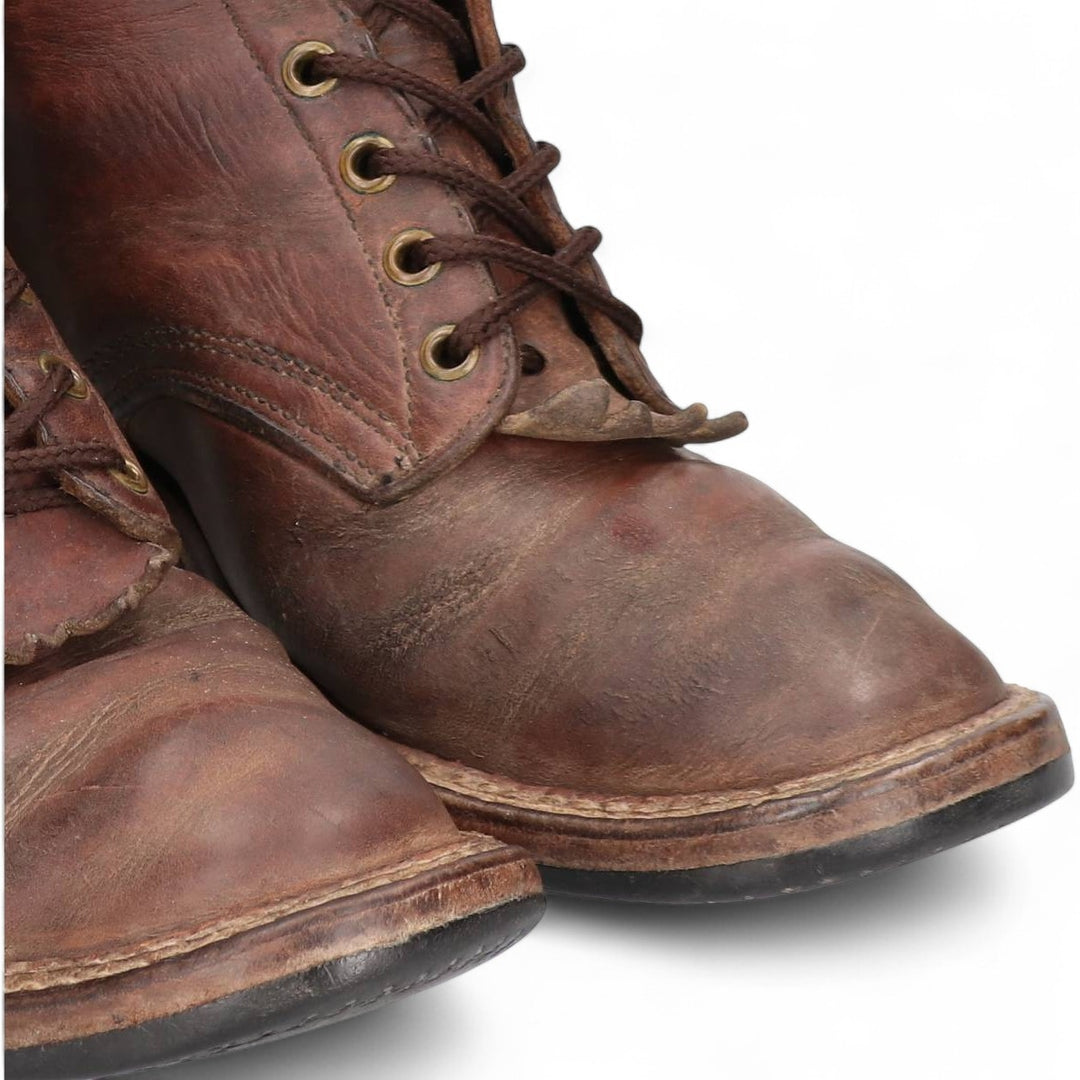 White's Quilted Tan Logger Boots, Size 8 1/2E Men's 26.5cm genuine leather brown type Vintage Second Hand