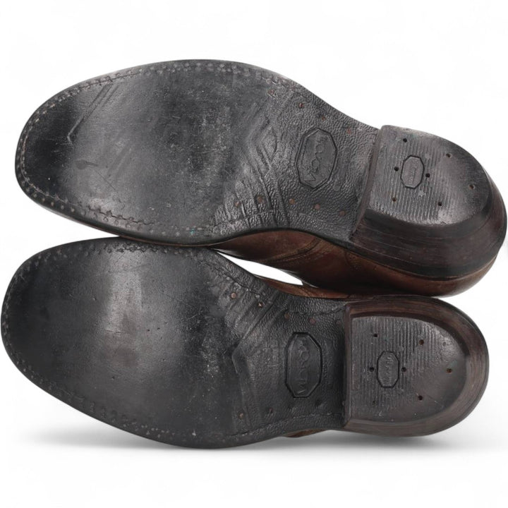 White's Quilted Tan Logger Boots, Size 8 1/2E Men's 26.5cm genuine leather brown type Vintage Second Hand