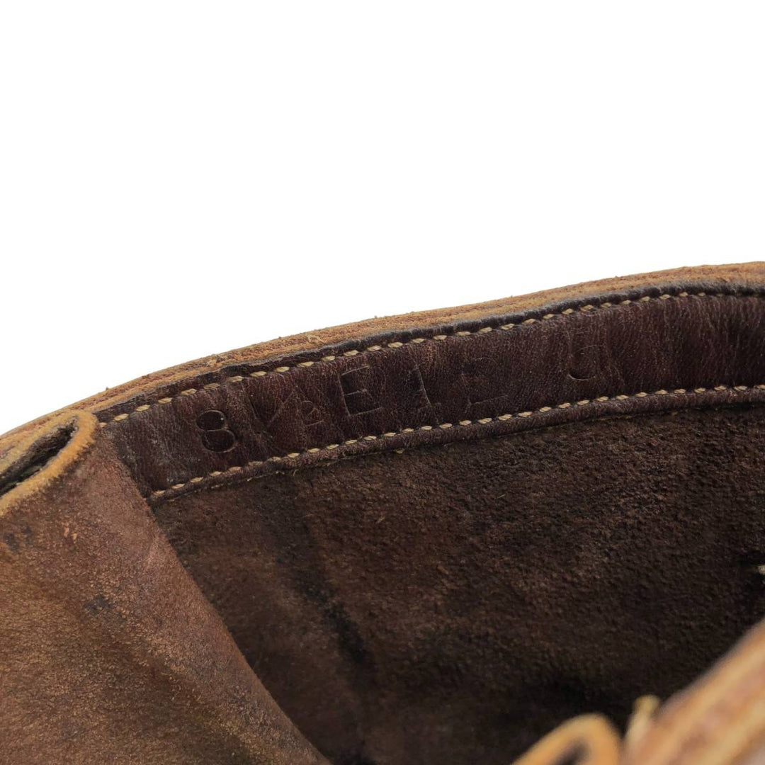 White's Quilted Tan Logger Boots, Size 8 1/2E Men's 26.5cm genuine leather brown type Vintage Second Hand