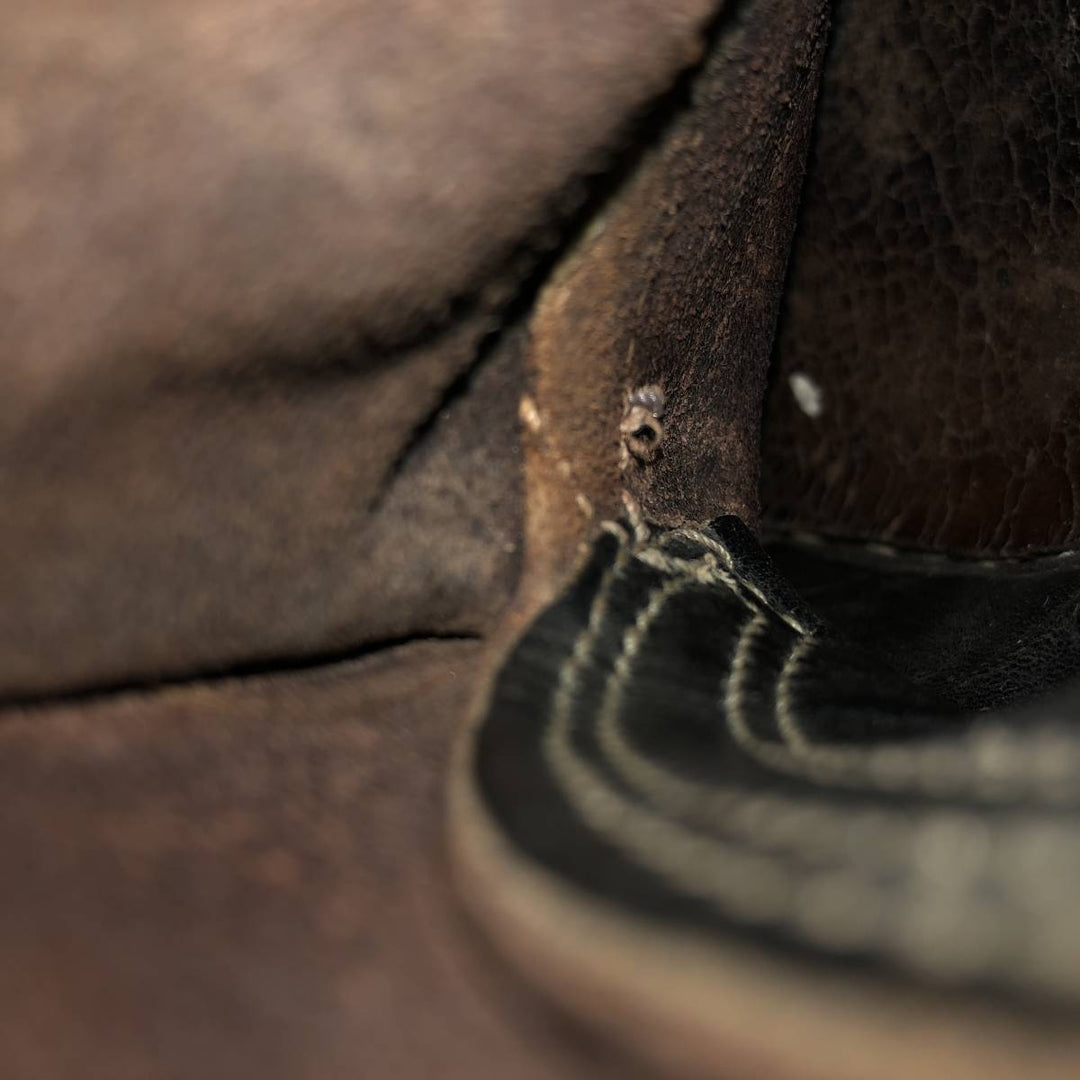 White's Quilted Tan Logger Boots, Size 8 1/2E Men's 26.5cm genuine leather brown type Vintage Second Hand