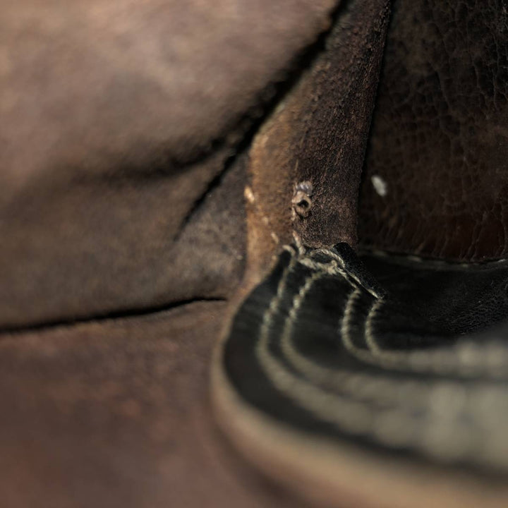 White's Quilted Tan Logger Boots, Size 8 1/2E Men's 26.5cm genuine leather brown type Vintage Second Hand