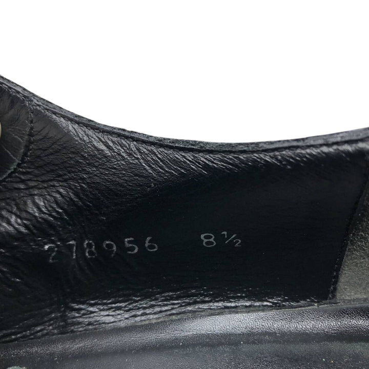 Gucci square toe plain toe shoes, made in Italy, size 8 1/2 Men's 27.0cm genuine leather black type Vintage Second Hand