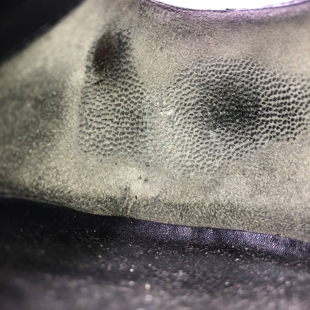 Gucci square toe plain toe shoes, made in Italy, size 8 1/2 Men's 27.0cm genuine leather black type Vintage Second Hand