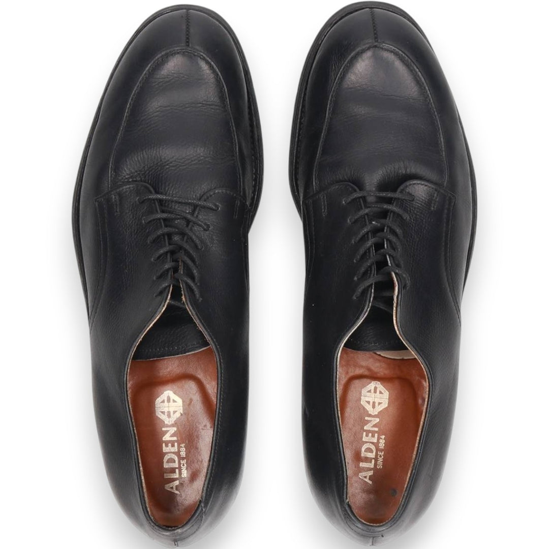 1980s Alden U-tip shoes, Made in USA, Size 10 A Men's 28.0cm genuine leather black type Vintage Second Hand