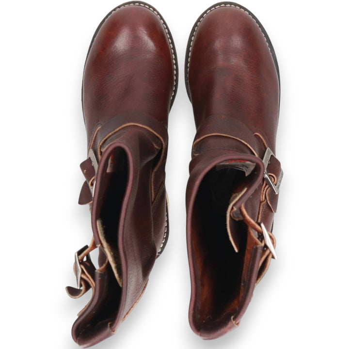 2000s Red Wing 2970 Engineer Boots with Feather Tag, Made in USA, 7D, Men's Size 9.8" (svb001118) Men's 25.0cm genuine leather brown type Vintage Second Hand