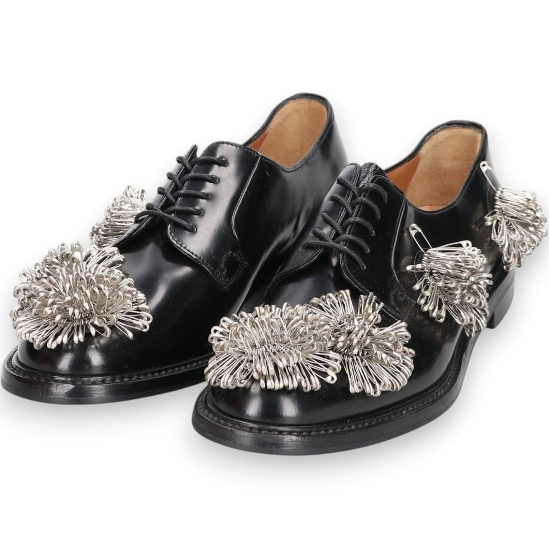 Church's Noir Kay Ninomiya Derby Shoes Leather Shoes Made in Italy Size 39 Women's 25.0cm genuine leather black type Vintage Second Hand