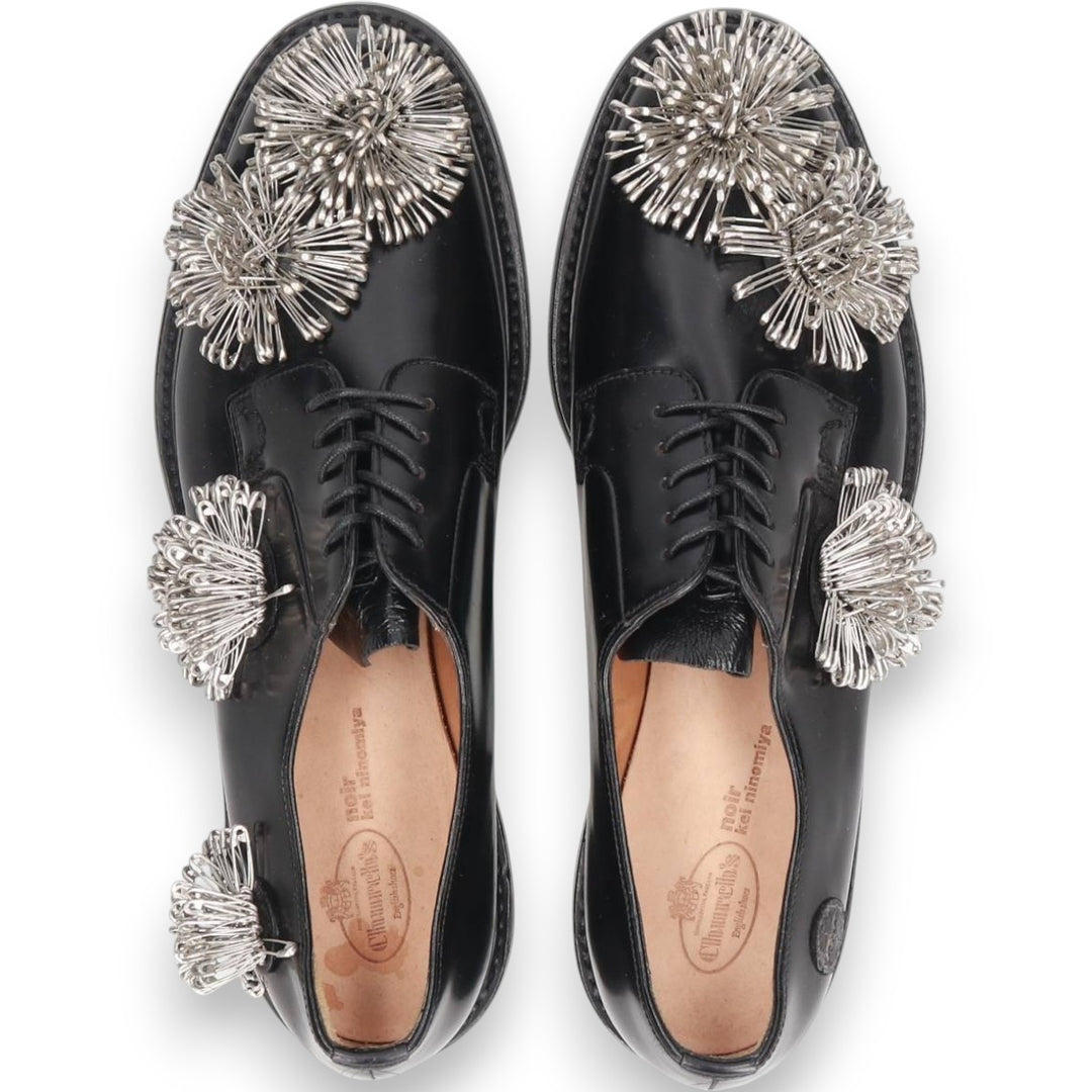 Church's Noir Kay Ninomiya Derby Shoes Leather Shoes Made in Italy Size 39 Women's 25.0cm genuine leather black type Vintage Second Hand