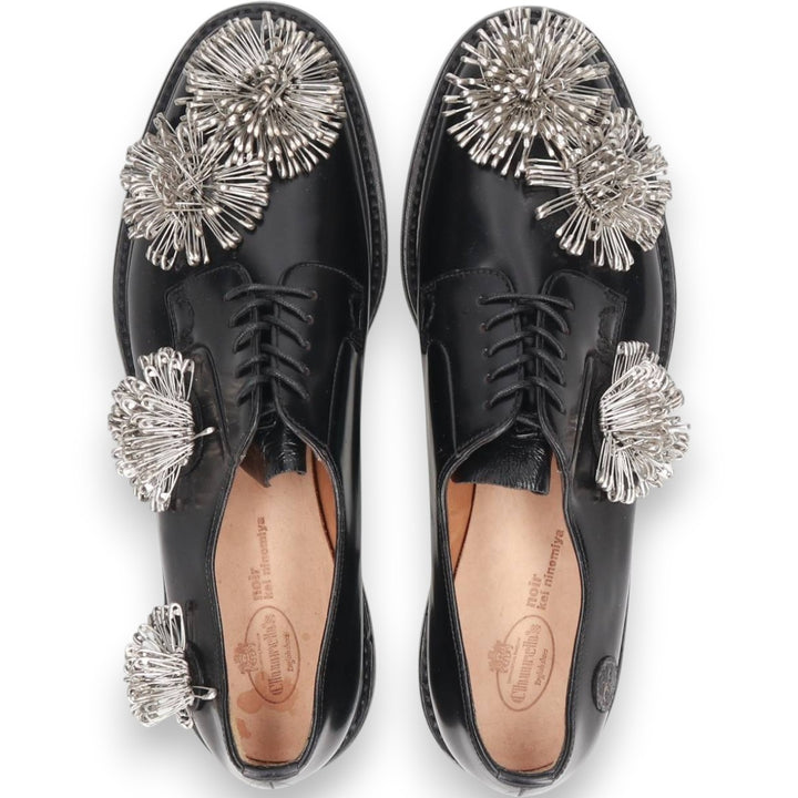 Church's Noir Kay Ninomiya Derby Shoes Leather Shoes Made in Italy Size 39 Women's 25.0cm genuine leather black type Vintage Second Hand