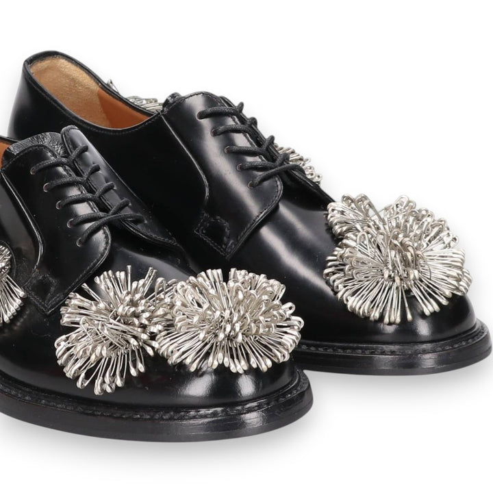 Church's Noir Kay Ninomiya Derby Shoes Leather Shoes Made in Italy Size 39 Women's 25.0cm genuine leather black type Vintage Second Hand