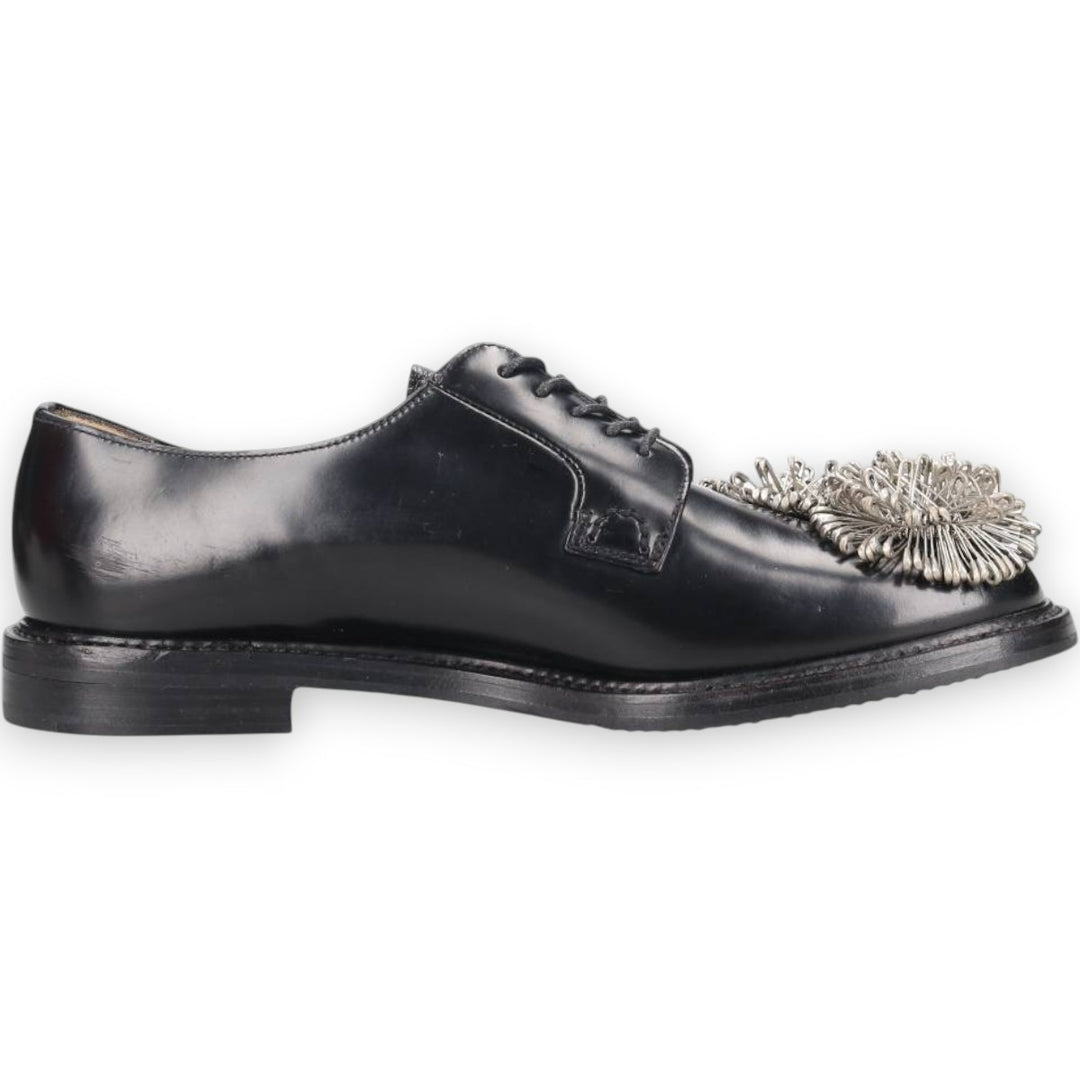 Church's Noir Kay Ninomiya Derby Shoes Leather Shoes Made in Italy Size 39 Women's 25.0cm genuine leather black type Vintage Second Hand