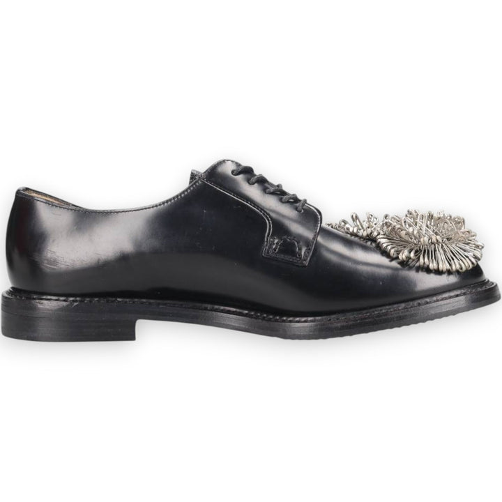 Church's Noir Kay Ninomiya Derby Shoes Leather Shoes Made in Italy Size 39 Women's 25.0cm genuine leather black type Vintage Second Hand