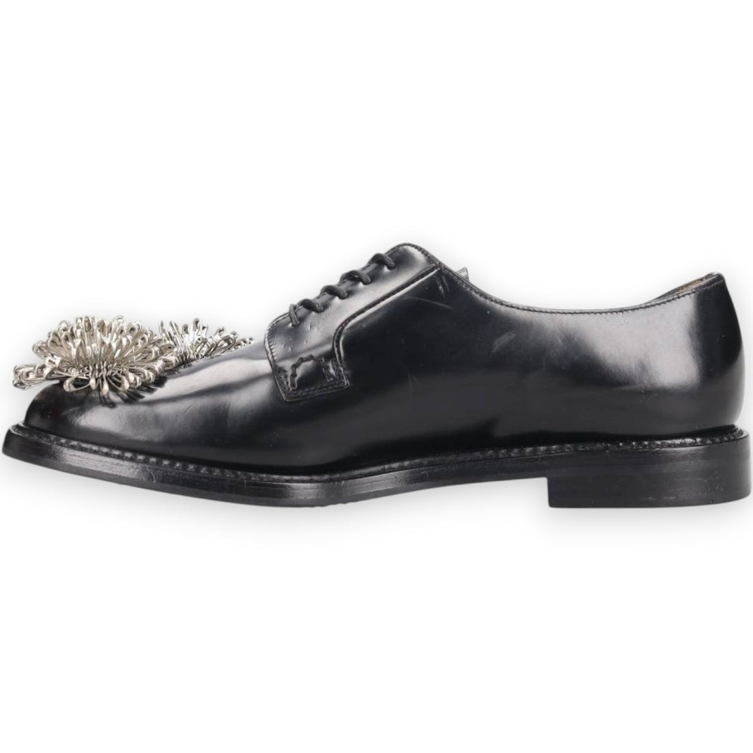 Church's Noir Kay Ninomiya Derby Shoes Leather Shoes Made in Italy Size 39 Women's 25.0cm genuine leather black type Vintage Second Hand