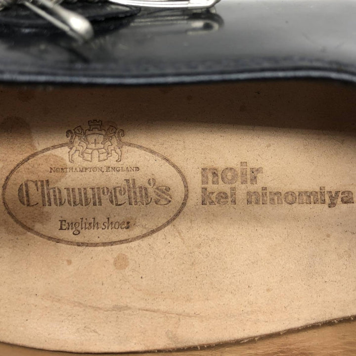 Church's Noir Kay Ninomiya Derby Shoes Leather Shoes Made in Italy Size 39 Women's 25.0cm genuine leather black type Vintage Second Hand