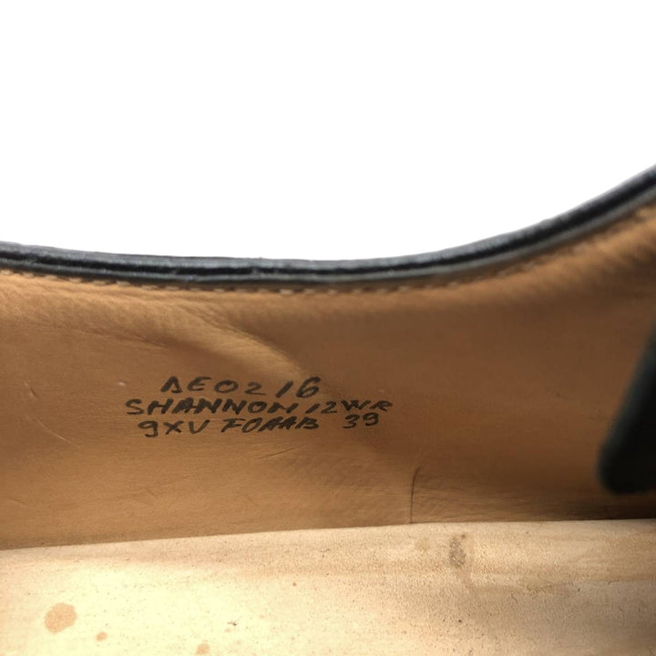 Church's Noir Kay Ninomiya Derby Shoes Leather Shoes Made in Italy Size 39 Women's 25.0cm genuine leather black type Vintage Second Hand