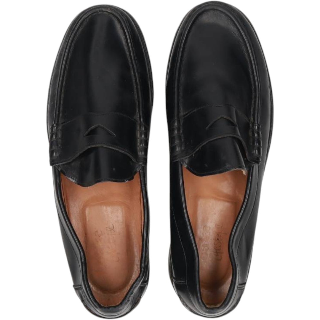 Loake coin loafers Men's 27.5cm genuine leather black type Vintage Second Hand