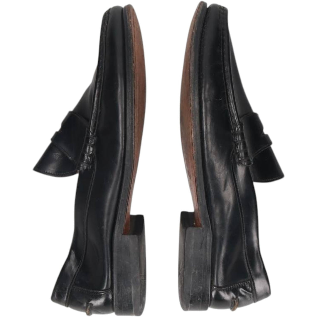 Loake coin loafers Men's 27.5cm genuine leather black type Vintage Second Hand