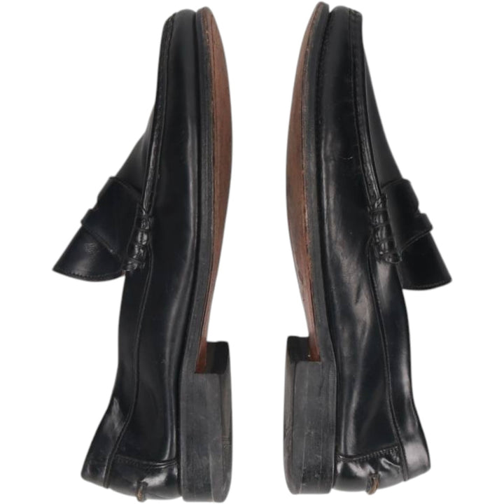 Loake coin loafers Men's 27.5cm genuine leather black type Vintage Second Hand