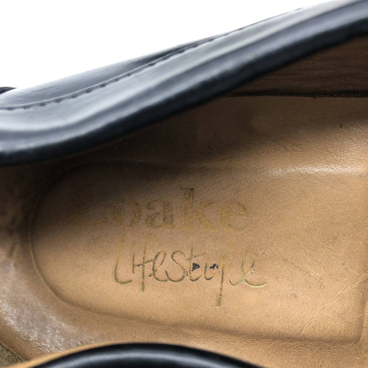 Loake coin loafers Men's 27.5cm genuine leather black type Vintage Second Hand