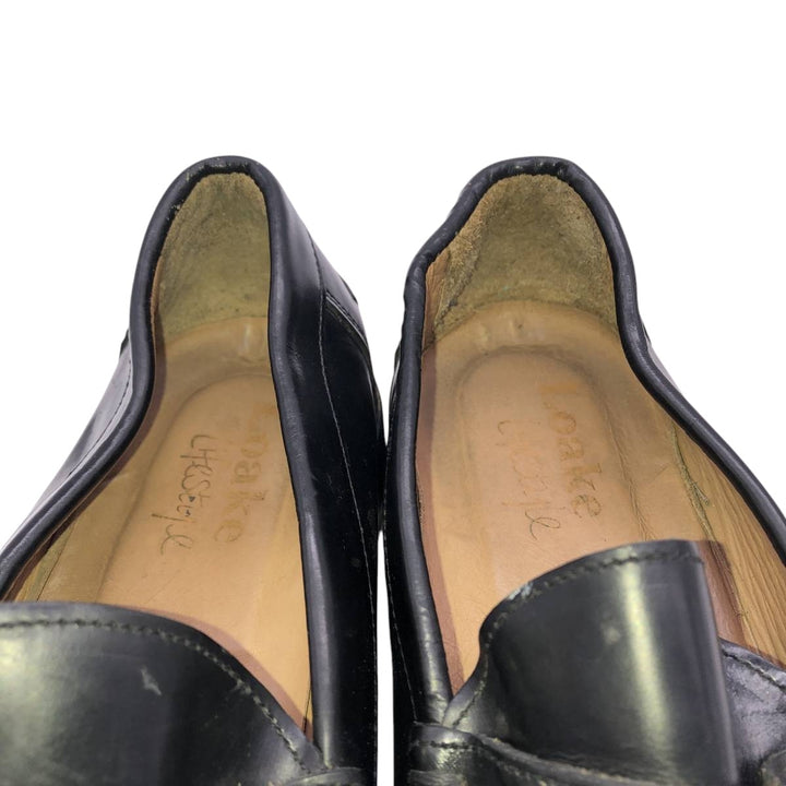Loake coin loafers Men's 27.5cm genuine leather black type Vintage Second Hand