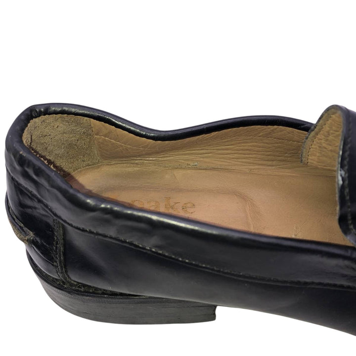 Loake coin loafers Men's 27.5cm genuine leather black type Vintage Second Hand