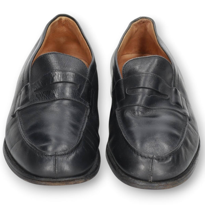 J.M. Weston 180 Coin Loafers, Made in France, Size 7 1/2 C Men's 26.0cm unclear black type Vintage Second Hand