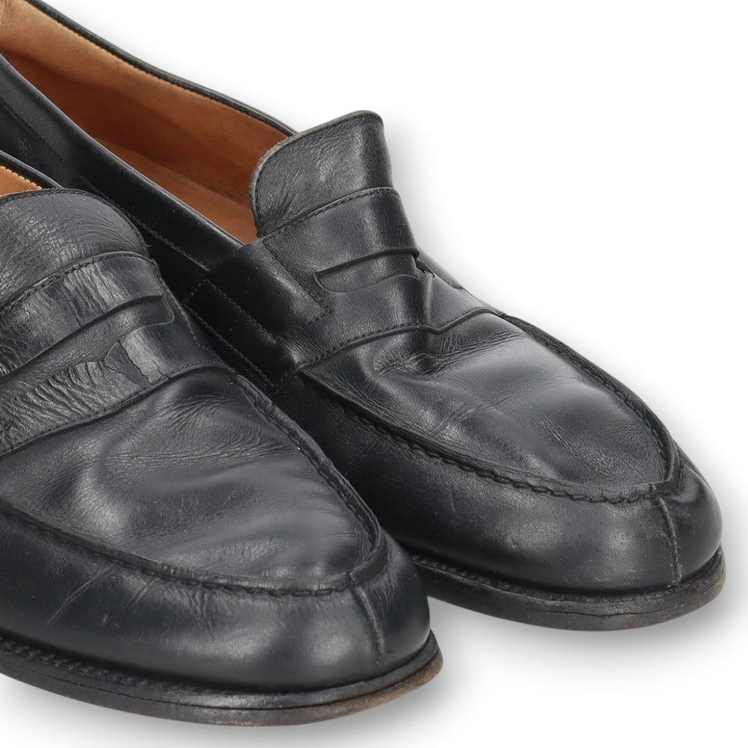 J.M. Weston 180 Coin Loafers, Made in France, Size 7 1/2 C Men's 26.0cm unclear black type Vintage Second Hand