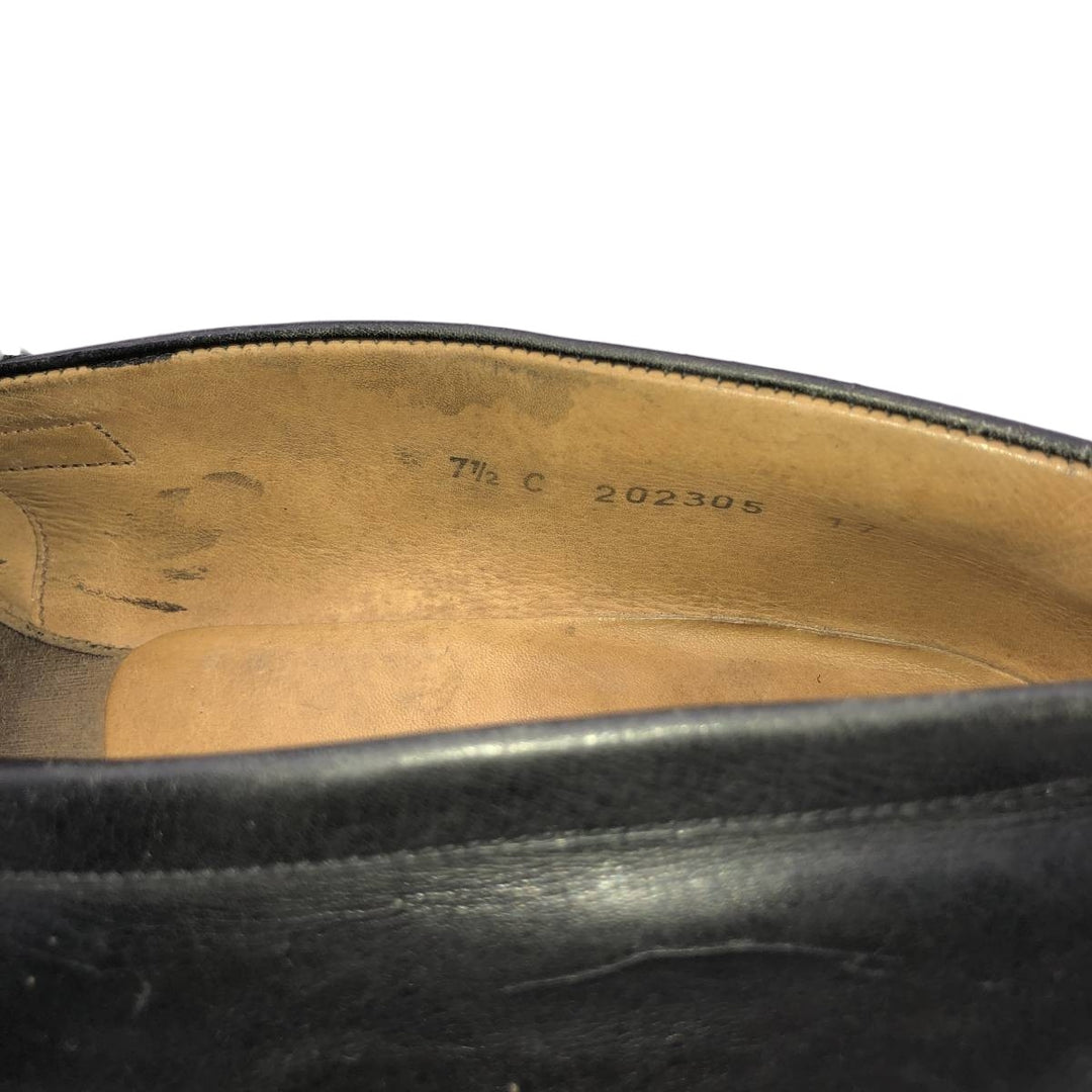 J.M. Weston 180 Coin Loafers, Made in France, Size 7 1/2 C Men's 26.0cm unclear black type Vintage Second Hand