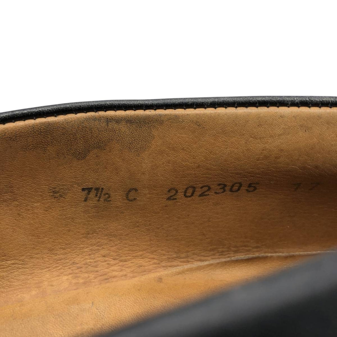 J.M. Weston 180 Coin Loafers, Made in France, Size 7 1/2 C Men's 26.0cm unclear black type Vintage Second Hand
