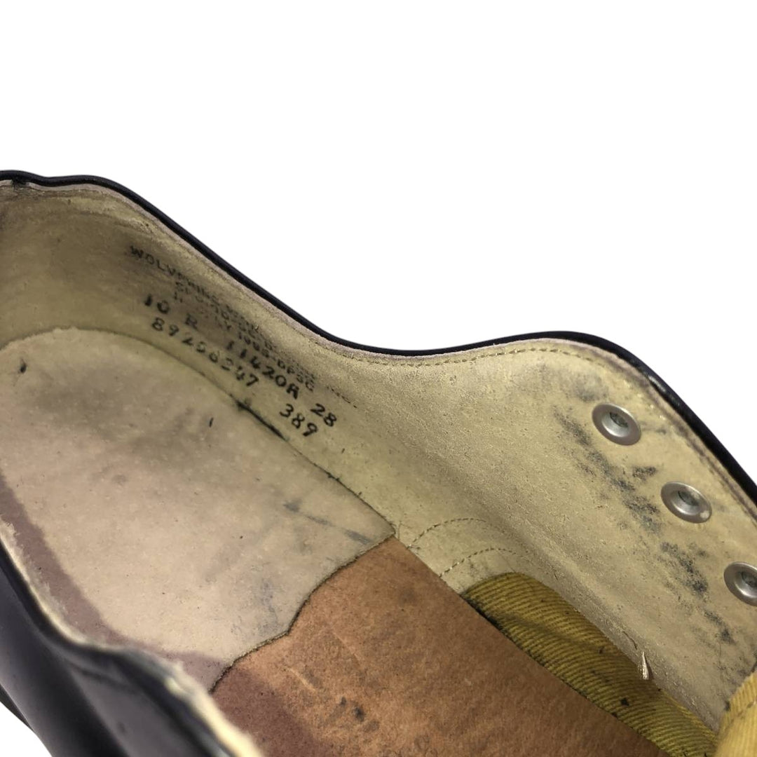 1990s US Navy Wolverine Military Service Shoes, Made in USA, Size 10 R (Men's 11"), Vintage /svb001143 Men's 28.0cm unclear black type Vintage Second Hand