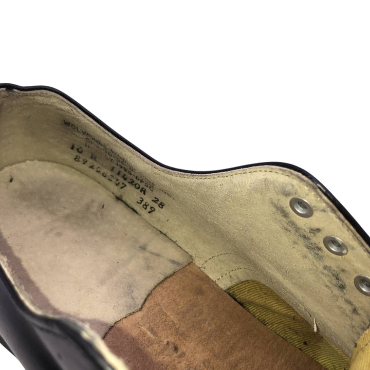 1990s US Navy Wolverine Military Service Shoes, Made in USA, Size 10 R (Men's 11"), Vintage /svb001143 Men's 28.0cm unclear black type Vintage Second Hand