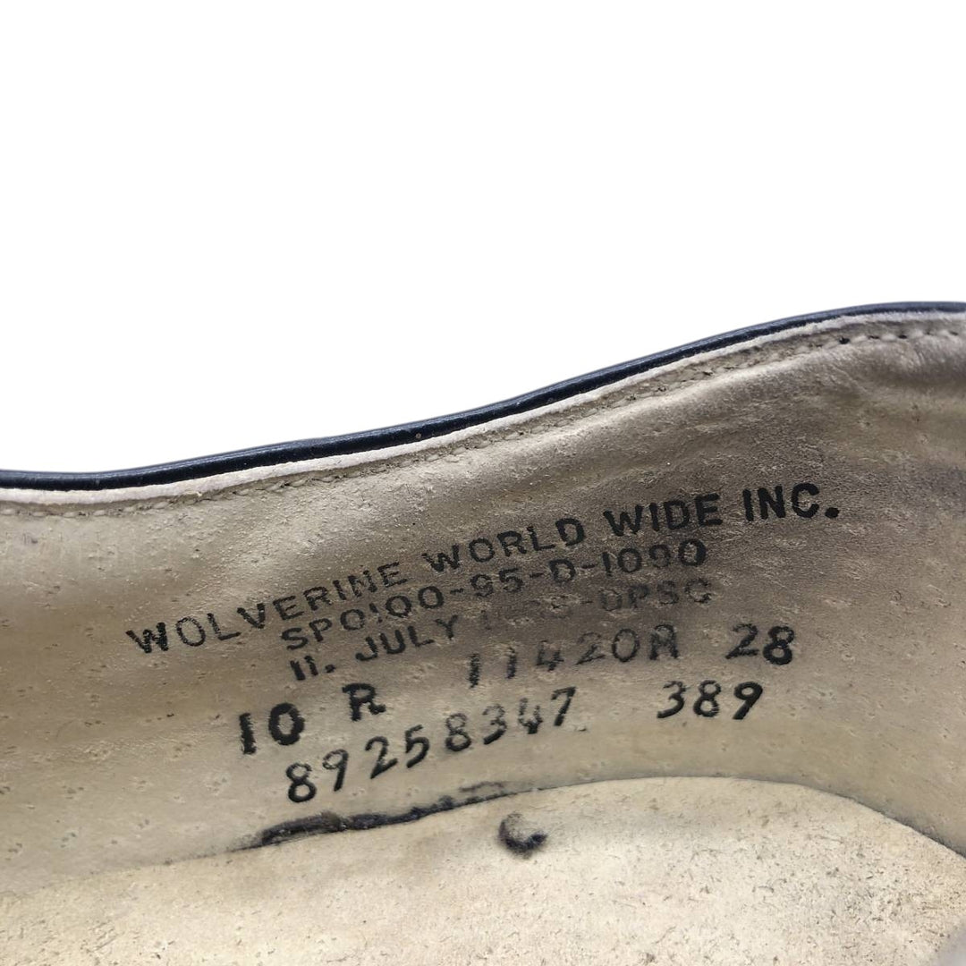 1990s US Navy Wolverine Military Service Shoes, Made in USA, Size 10 R (Men's 11"), Vintage /svb001143 Men's 28.0cm unclear black type Vintage Second Hand