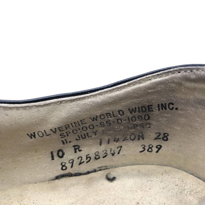 1990s US Navy Wolverine Military Service Shoes, Made in USA, Size 10 R (Men's 11"), Vintage /svb001143 Men's 28.0cm unclear black type Vintage Second Hand